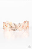 Braided Brilliance - Rose Gold Wires Braided Cuff Bracelet