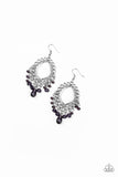 Just Say NOIR - Purple Fish Hook Earrings