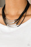 Walk The WALKABOUT - Yellow/Silver - Black/Silver - Black/Gold Suede Short Necklace