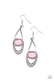 The Greatest GLOW On Earth - Gold - Pink Cat's Eye Fishhook Earrings