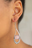 The Greatest GLOW On Earth - Gold - Pink Cat's Eye Fishhook Earrings