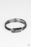 Full Revolution - Silver - Black/Gunmetal Bangle Bracelets