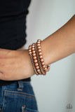 Industrial Incognito - Copper Pearly Beads Stretchy Bracelet