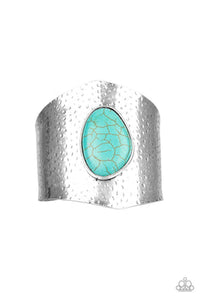 Casual Canyoneer - Blue/Turquoise Stone Silver Cuff Bracelet