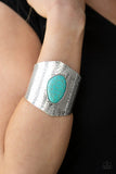 Casual Canyoneer - Blue/Turquoise Stone Silver Cuff Bracelet