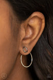 Spin Cycle - Rose Gold - Silver Dainty Ring Double Sided Jacket Post Earrings