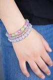 Sugary Sweet - Multi Crystal-Like Beads Stretchy Bracelet