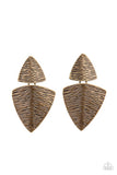 Primal Factors - Brass Beveled Post Earrings