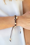 The Road Knot Taken - Brown Cording Wooden Beads Urban Pull Tie Bracelet