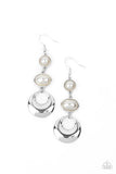 bubbling to the Surface - White Pearly Beads Fishhook Earrings