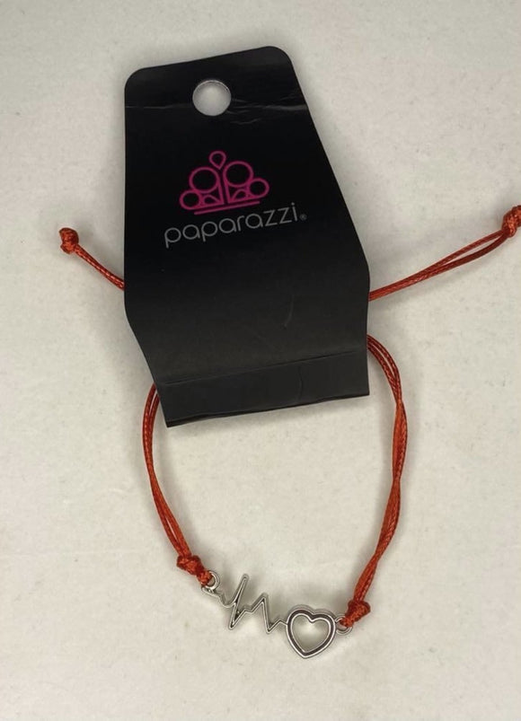 Cardiac Couture - Red Heart Pull Knot Bracelet. Fashion Fix Exclusive