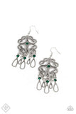 Majestic makeover - Red - Green Hearts Fishhook Earrings