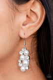 Fond of Baubles - White Rhinestones White Bubbly Pearls Fishhook Earrings - Fashion Fix Earrings