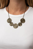 Self Disc-overy - Brass Warped Discs Short Necklace