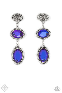 Majestic Muse - Multi Purple Gems Post Earrings