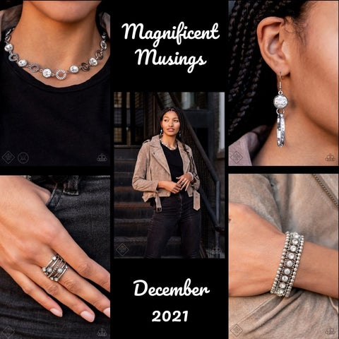 Magnificent Musings - White - Silver Complete Trend Blend Fashion Fix Set - Dec 2021