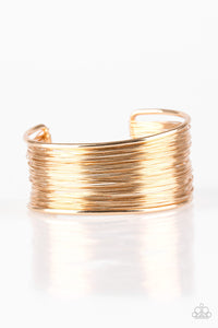 Wire Warrior - Gold Wire Cuff Bracelet