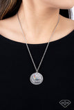 Always Looking Up - Multi Dainty Rainbow of Rhinestones Silver Discs with Inspirational Sayings Short Necklace