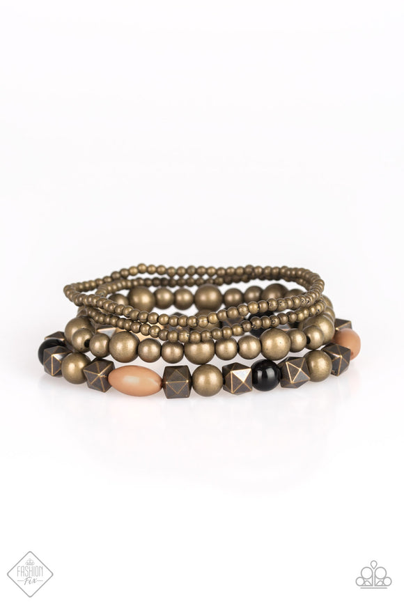 Babe-alicious - Brass Stretchy Bracelet