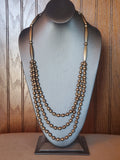 Beaded Beacon - Brass Long Necklace. March 2021 Fashion Fix Exclusive