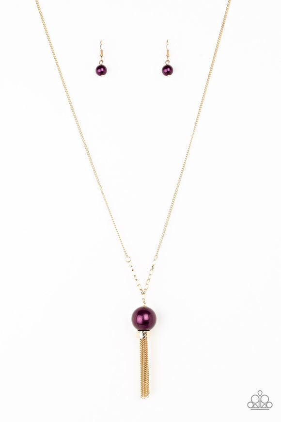 Belle Of the Ballroom - Gold/Purple and Gold/Orange Long Necklace