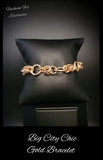 Big City Chic - Gold Clasp Bracelet - Fashion Fix Exclusive -  Paparazzi Accessories