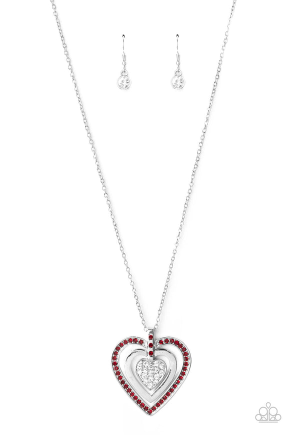 Bless Your Heart - Red Heart Long Necklace