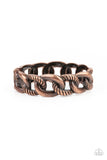 Bold Move - Copper Hinged Bracelet