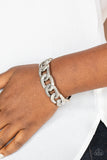 Bold Move - Silver Hinged Bracelet