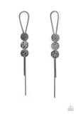 Bolo Beam - Black/Gunmetal - Gold Loop Snake Chain with Three discs Post Earrings