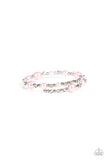 Chicly Celebrity - Pink - White Pearly Beads Coil Bracelet - Fashion Fix Bracelet