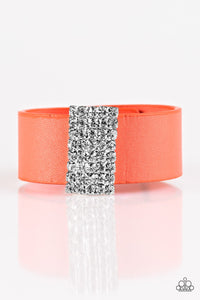 Walk the CATWALK - Orange Snap Wrap Bracelet