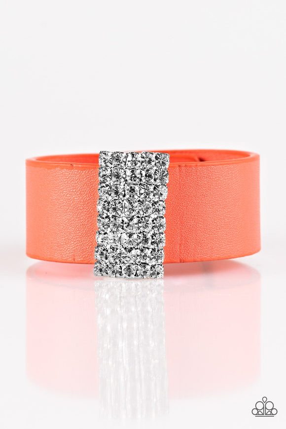 Walk the CATWALK - Orange Snap Wrap Bracelet