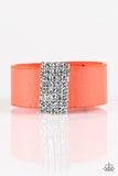 Walk the CATWALK - Orange Snap Wrap Bracelet