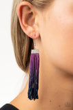 Dual Immersion - Purple Tassel Fish Hook Earrings