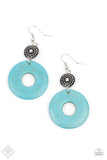 Earthy Epicenter - Blue Fish Hook Earrings. Fashion Fix Earrings April 2021