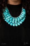 The Amy - Turquoise Teardrop Stones Short Necklace - ZI Signature Collection 2020