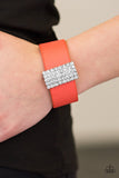 Walk the CATWALK - Orange Snap Wrap Bracelet