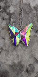 The Social Butterfly Effect - Multi Oil Spill with an UV Effect Long Necklace