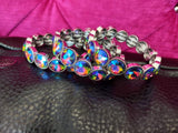 Number One Knockout - Multi Oil Spill-Like Iridescent Stretchy Bracelet - LOP June 2022