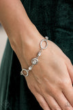 Wedding Day Demure - White Rhinestones Silver Clasp Bracelet - Fashion Fix Bracelet Nov. 2020