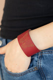 Flirty Flutter - Red Butterfly Snap Wrap Bracelet