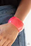 Fluent In Flamboyance - Hot Pink Acrylic Cuff Bracelet - LOP Exclusive March 2020