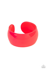 Fluent In Flamboyance - Hot Pink Acrylic Cuff Bracelet - LOP Exclusive March 2020