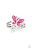 Flutter Flirt - Pink Thin Band Ring