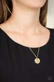 Freedom isn't Free - Silver - Gold Disc Stamped "Peace," "Love," and "Freedom" Inspirational Short Necklace