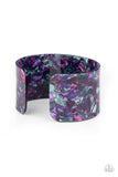 Freestyle Fashion - Multi, Purple Multicolored Acrylic Cuff Bracelet