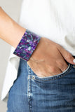 Freestyle Fashion - Multi, Purple Multicolored Acrylic Cuff Bracelet