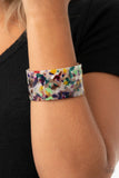 Freestyle Fashion - Multi, Purple Multicolored Acrylic Cuff Bracelet