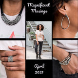 Lock, Stock, and SPARKLE - Black Corded Short Necklace. Fashion Fix Necklace April 2021